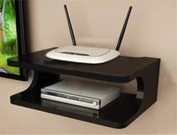 Thumbnail for Set top Box Stand | WIFI Router Holder Wooden Wall Shelves | Setup Box Stand for Home | Wall Mount Stylish WIFI Router Holder TV Cabinet Living Room Furniture Dime Store