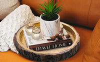 Thumbnail for Wooden Real Bark made Serving Tray , Storage Tray, Wonderful Gift for Kitchen or Table Decor, Wooden Tray for Kitchen or Tea Table Dime Store
