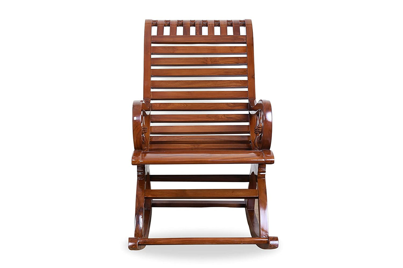 Sheesham Wood Ergonomic Rocking Chair Swaying Chair Aaram Chair Dime Store