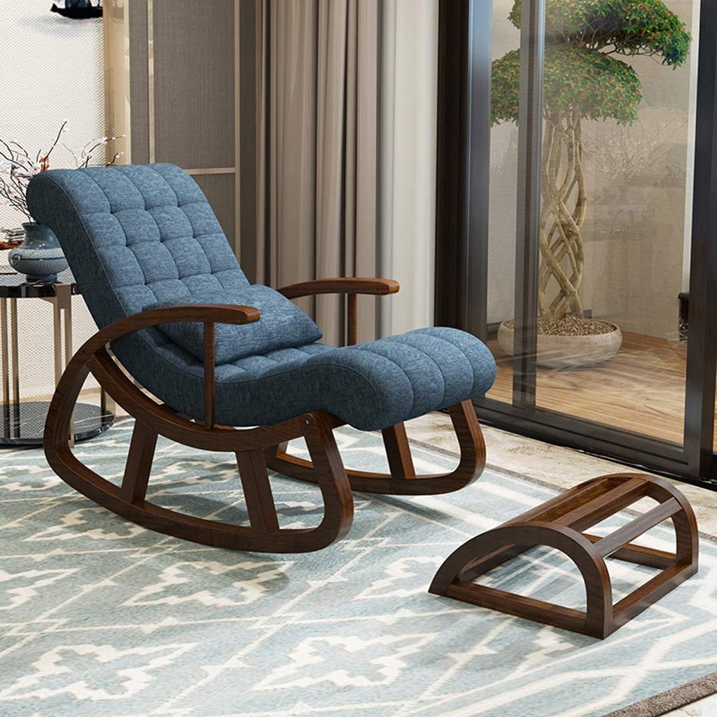 Wooden Rocking Chair With Foot Rest | Swaying Chair Dime Store