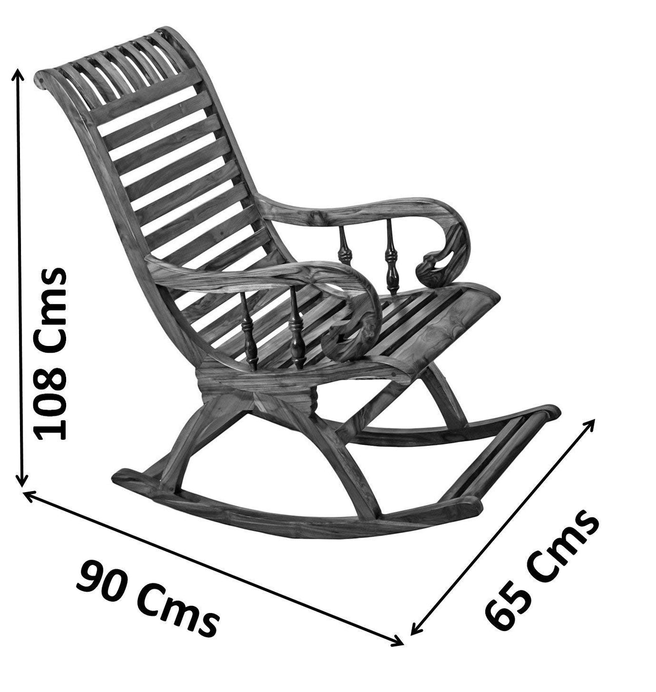 Sheesham Wood Ergonomic Rocking Chair Swaying Chair Aaram Chair Dime Store