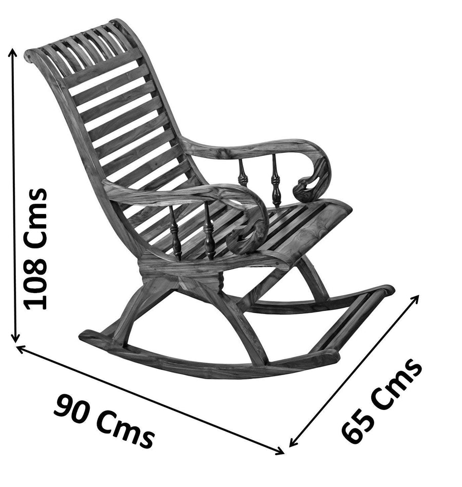 Sheesham Wood Ergonomic Rocking Chair Swaying Chair Aaram Chair Dime Store