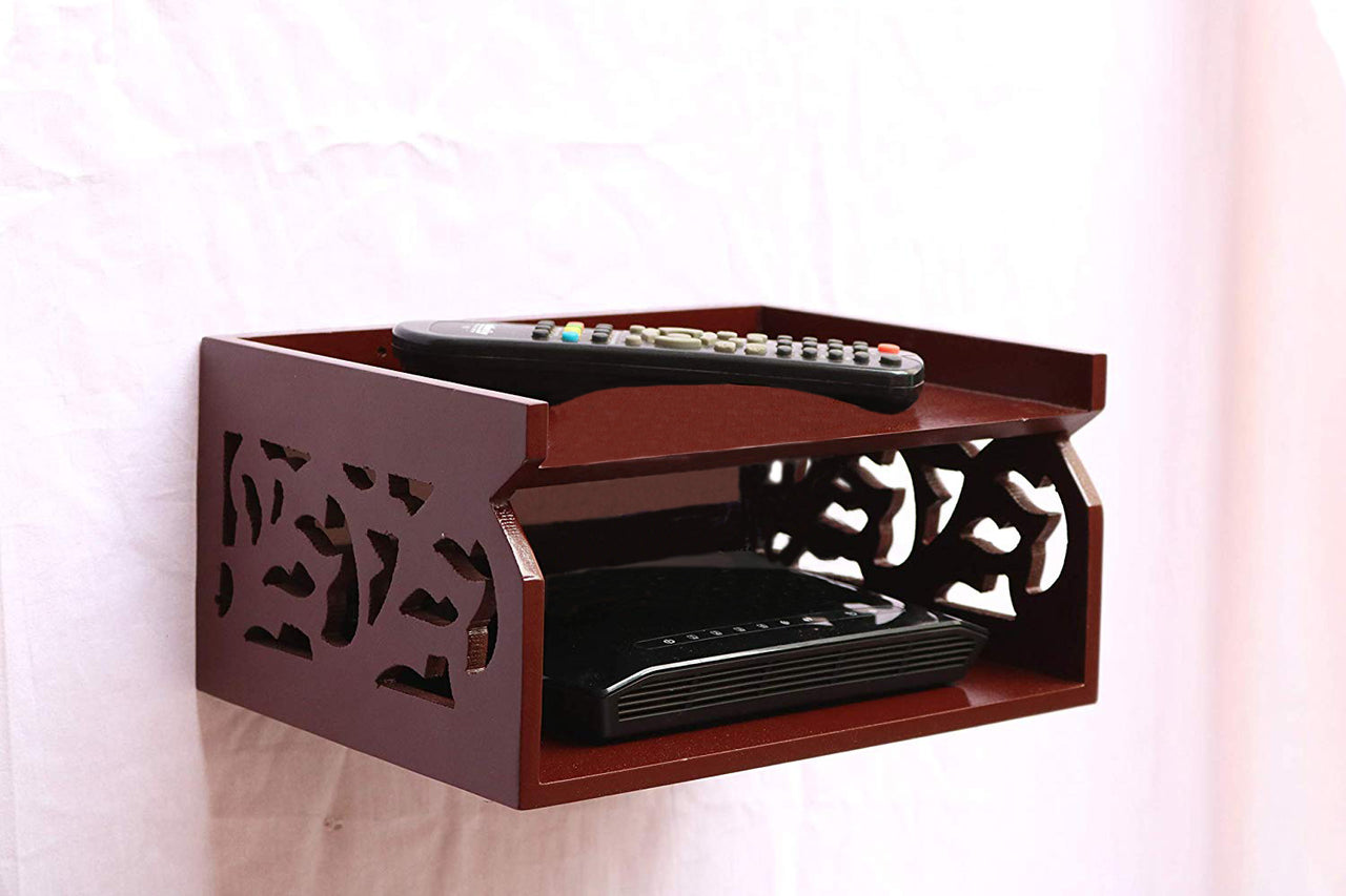 Setup Box Stand / Set Top Box Stand Wall Mount for Home Wall Shelf for Holding Speakers WiFi Router Game Console Remote Stand Dime Store