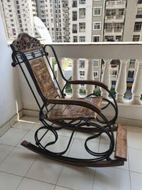 Thumbnail for Wooden & Iron Rocking Chair Wooden Chair Swing Chair Dime Store