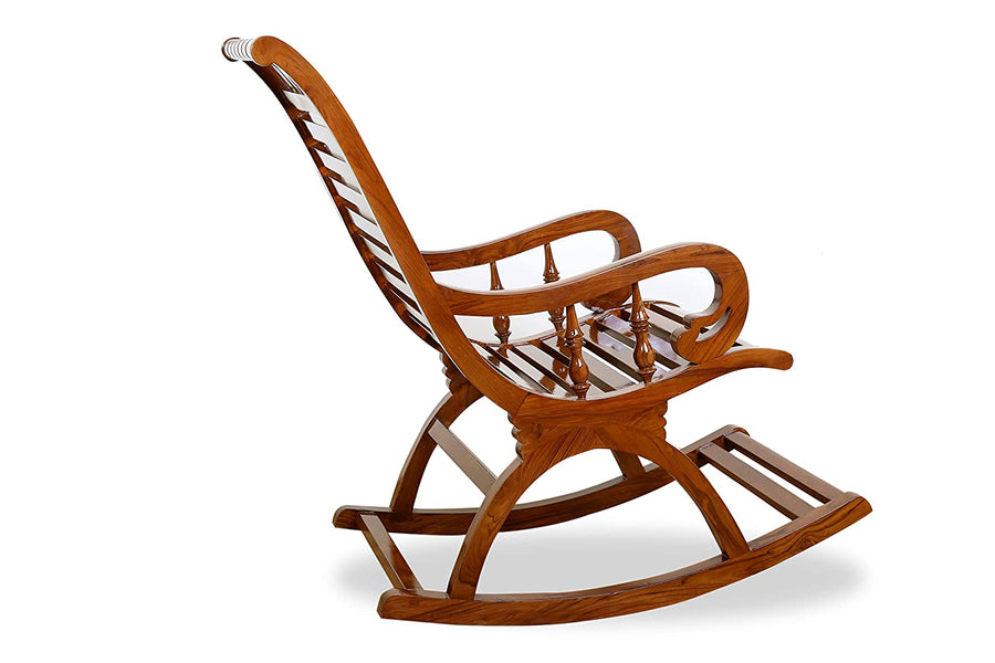 Sheesham Wood Ergonomic Rocking Chair Swaying Chair Aaram Chair Dime Store