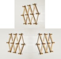 Thumbnail for Wooden Expandable Peg Rack Wall Hanger Hooks for Cloths Key & Bathroom Hanger Home Decoration Dime Store