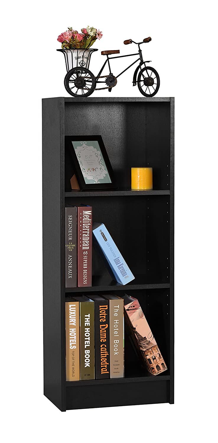 Dime Store Engineered Wood Book Shelf Book Case Storage Rack for Home Office Library (3 Tier) Dime Store