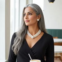 Thumbnail for Graceful Pearl Necklace With Earrings dime-store-in