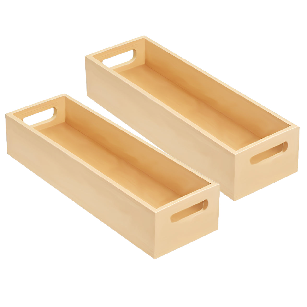 Dime Store Wooden Serving Tray Platter Multipurpose Tray | Serving Tray for Breakfast, Tea Serving, Table Décor Tray for Storage, Great Gift as Table Decor or Kitchen Decor (Set of 2, Natural) Dime Store