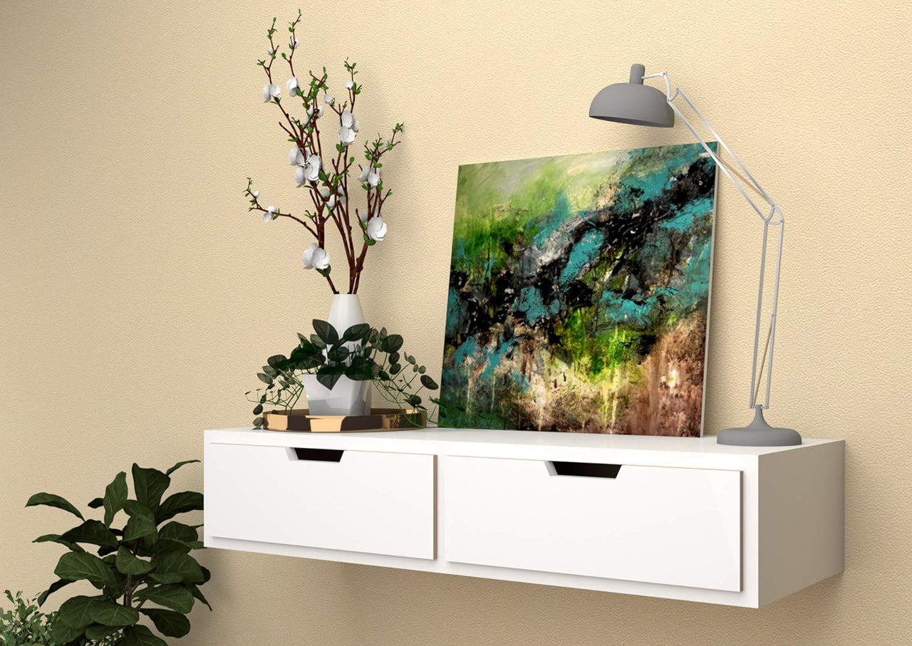 Wall Mount Floating Wall Shelf with Drawer for Living Room Home Bedroom and Home Decorative Items Storage Shelf