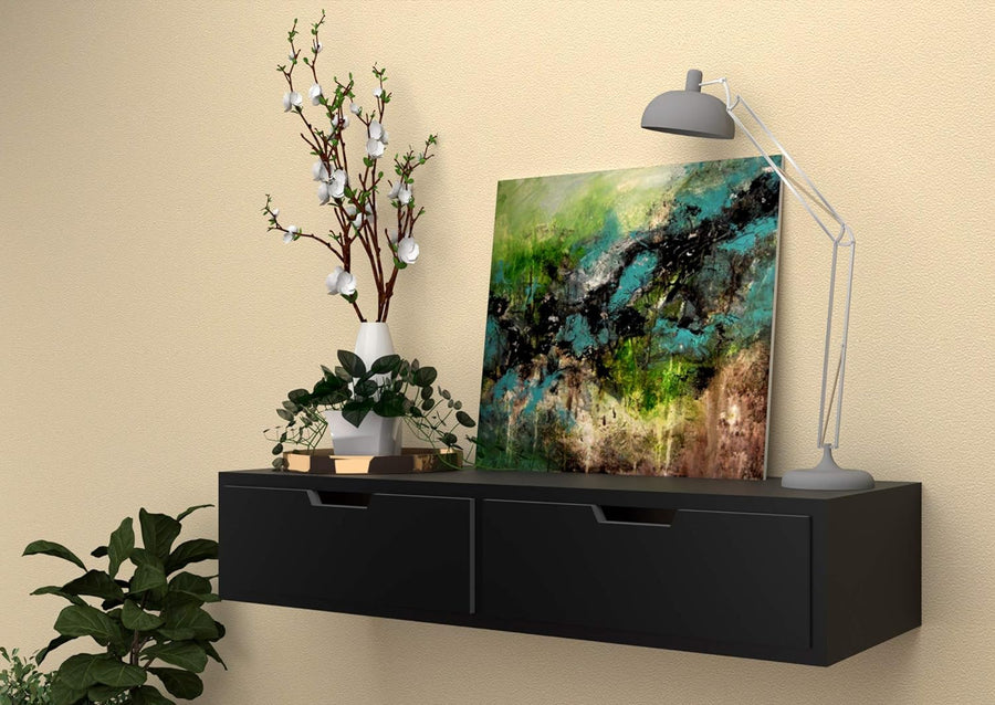 Wall Mount Floating Wall Shelf with Drawer for Living Room Home Bedroom and Home Decorative Items Storage Shelf