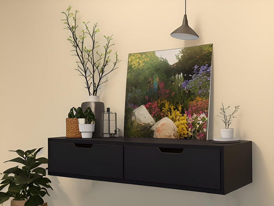 Wall Mount Floating Wall Shelf with Drawer for Living Room Home Bedroom and Home Decorative Items Storage Shelf