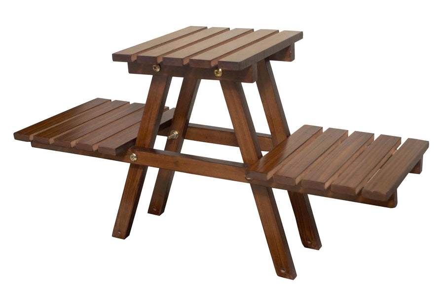 Wooden Plant Stand for Balcony Living Room Outdoor Indoor Plant Stand Foldable Display Rack Storage Rack for Patio Garden Yard Dime Store