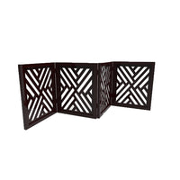 Thumbnail for Wooden Freestanding Pet Gate Step Over Fence Expands Up to 54