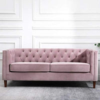 Thumbnail for Wooden 3 Seater Modern Sofa Chesterfield Couch Loveseat for Livingroom & Hallway | Sofa for Bedroom Dime Store
