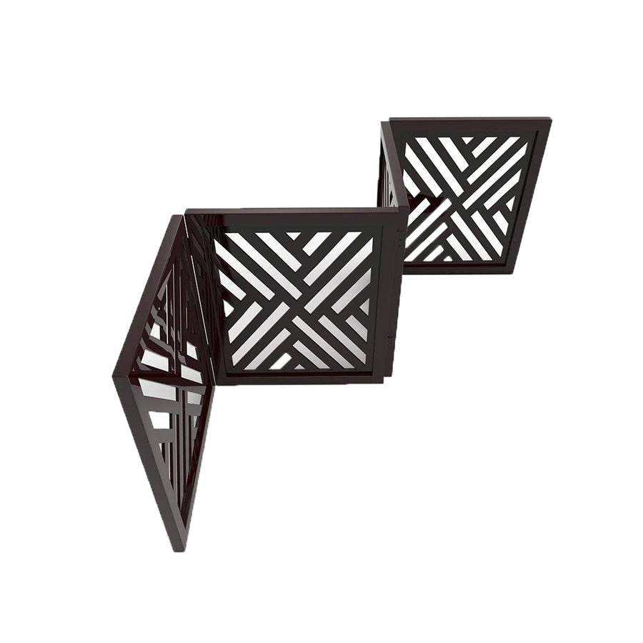 Wooden Freestanding Pet Gate Step Over Fence Expands Up to 54" Wide Foldable Indoor Dog Gate and Baby Safety Fence | Pet Barrier Child Barrier Dime Store