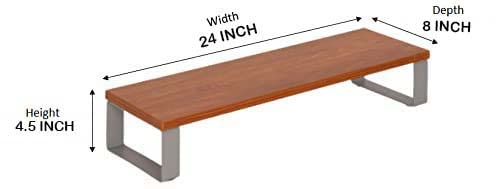 Dime Store Monitor Stand for Desk, Table, Studio | Monitor Riser Stand | Computer Stand | Laptop Stand (100x21x11.25 cm, Brown) Dime Store
