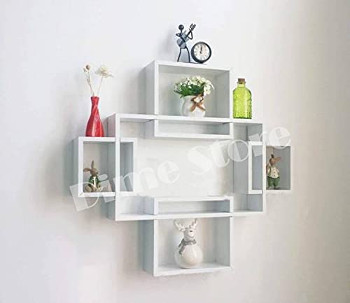 Intersecting Wall Mount Wall Shelf Four Wall Shelves for Living Room Dime Store
