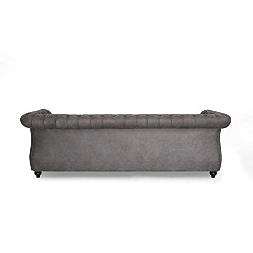 Solid Wood Velvet Chesterfield Three Seater Sofa for Living Room & Office | Couch/Sofa for Home Dime Store