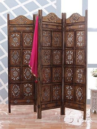 Thumbnail for Wooden Handcraft Partition Room Divider Partition for Hall & Livingroom Room Separator Portable Traditional Partition Dime Store