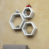 Thumbnail for Wall Shelf for Living Room Wall Mount Wall Shelves Storage Shelves Rack Hexagon Shape Dime Store