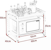 Thumbnail for Wooden Foldable Microwave Oven Stand For Kitchen Multi-Function Storage Microwave Shelf Rack Cabinet Kitchen Organizer Kitchen Shelf Dime Store