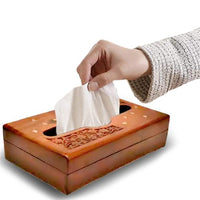 Thumbnail for Wooden Handmade Napkin Holder Square Tissue Holder for Restaurant. Hotels, Office & Home Dime Store