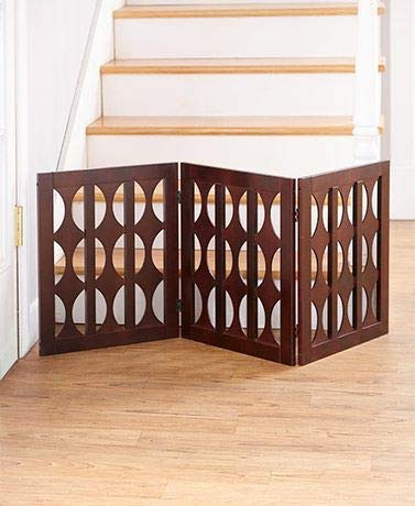 Wooden Freestanding Baby Gate Step Over Fence for Stairs ,Baby Safety Fence Dog Gate , Pet Barrier Child Barrier Dime Store