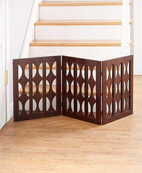 Thumbnail for Wooden Freestanding Baby Gate Step Over Fence for Stairs ,Baby Safety Fence Dog Gate , Pet Barrier Child Barrier Dime Store
