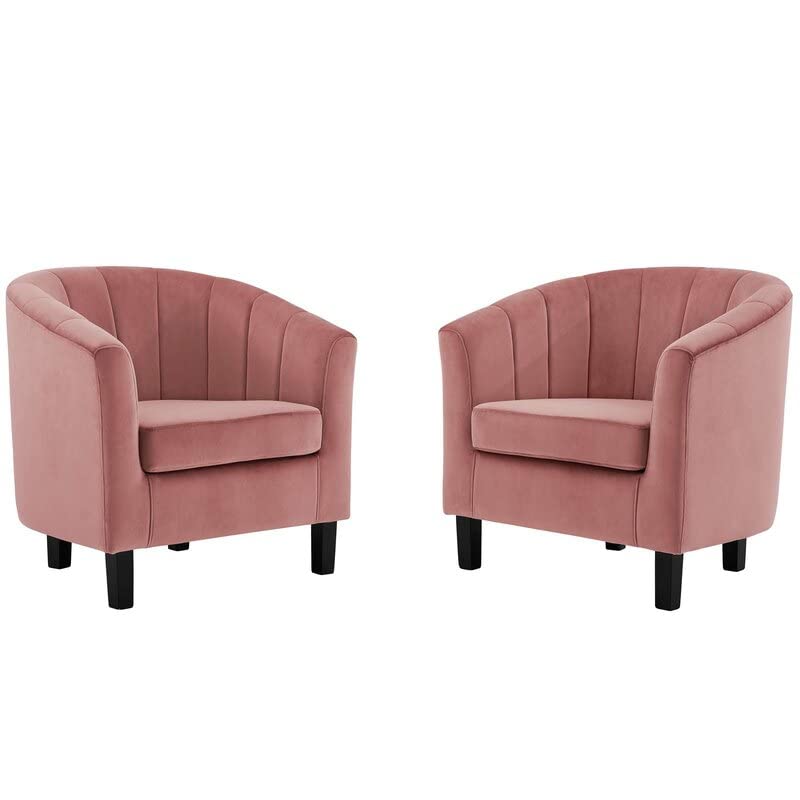 Wooden Sofa Upholstered Arm Chair Wingback Chair for Living Room High Back Wing Chair Cushioned Lounge Chair Single Seater Set of 2 Dime Store