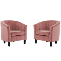 Thumbnail for Wooden Sofa Upholstered Arm Chair Wingback Chair for Living Room High Back Wing Chair Cushioned Lounge Chair Single Seater Set of 2 Dime Store