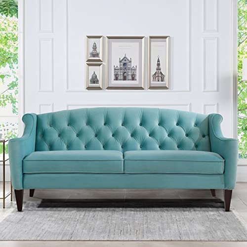 Wooden 3 Seater Chesterfield Well Living Bertina 3 Seater Upholstery Button Tufted Sofa for Living Room, Offices, Bedroom, Hallway Dime Store