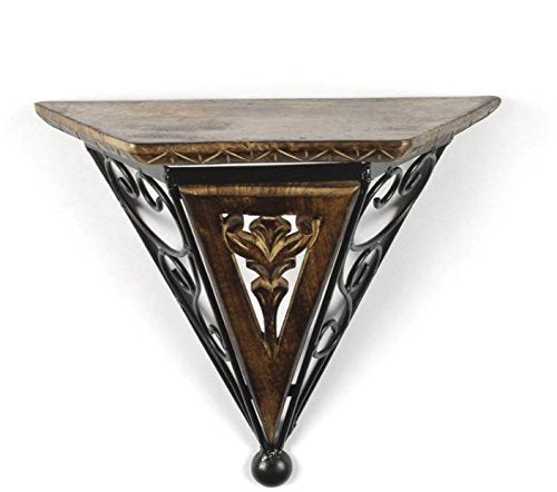 Wrought Iron Wall Mount Shelf Bracket for Bedroom , Wall Decorative rack for Living room & Office Dime Store