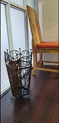 Thumbnail for Wooden and Wrought Iron Umbrella Stand Cum Planter for Livingroom Office Bedroom Garden Dime Store