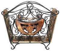 Thumbnail for Wrought Iron Wall Mount Magazine Holder for Home | Newspaper, Book Holder Multipurpose Basket Organizer for Home Dime Store
