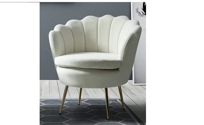 Wooden Handmade Golden Legs Grey Tufted Barrel Chair with Unique Design Chair in Living room & Bedroom Dime Store