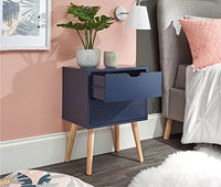 Thumbnail for Dime Store Side Table for Bedroom, Living Room with Two Storage Drawers and Legs, Bedside Table, End Table, NightStand (Two Drawers) Dime Store