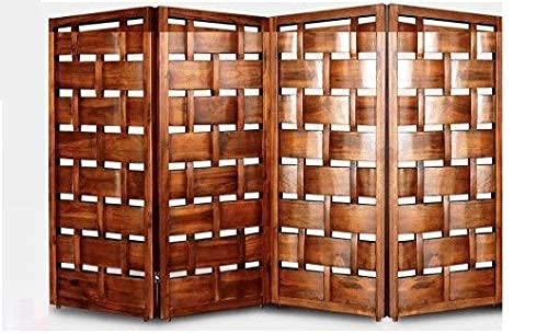 Wooden Partition for Living Rooms 4 Feet Wall Divider, Wood Screen Separator Room Divider Wall Panels for Living Room, Bedroom, Office, Restaurant Dime Store