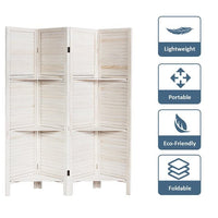 Thumbnail for Wooden Traditional Partition Room Divider | Curtains for Halls | Partition for Livingroom | Wall Screen Folding Room Separator Partition (White) Dime Store