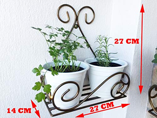 Plant Stand Flower Pot Stand for Balcony Living Room Outdoor Indoor Plants Over The Balcony Grill Rack Dime Store