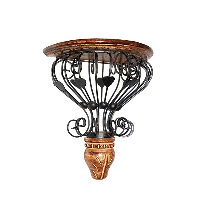 Wrought Iron Wall Decorative Bracket for Living room , Home Decor Premium Shelf for Bedroom Fancy Wall Bracket Dime Store