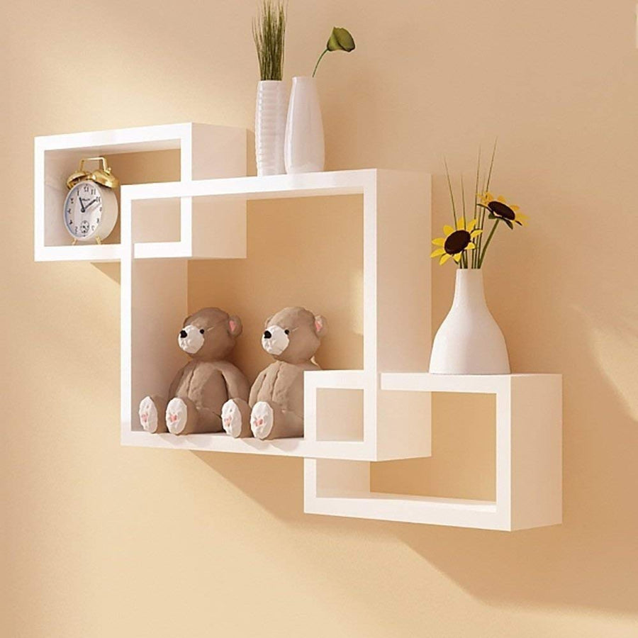 Interlock Wall Mount Wall Shelf Three Shelves for Living Room Dime Store