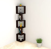 Thumbnail for Wooden Wall Shelves | Wall Corner Shelf for Living Room Stylish | Home Décor Floating Display Rack Storage Organizer Unique Design Dime Store