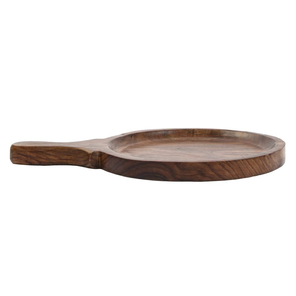 Wooden Handmade Pizza Serving Tray for Kitchen, Hotel & Restaurant | Platter for Kitchen, Wooden Pan Pizza Serve-Ware Dime Store
