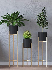 Thumbnail for Metal Plant Stand With Planter Pot, Flower Pot Stand For Balcony Indoor Outdoor Garden Home Decor Item Dime Store