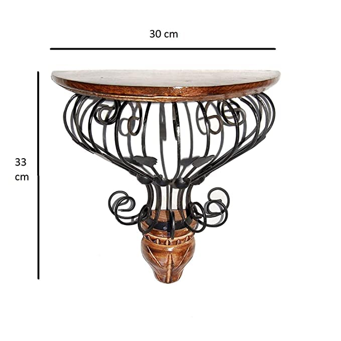 Wrought Iron Wall Decorative Bracket for Living room , Home Decor Premium Shelf for Bedroom Fancy Wall Bracket Dime Store