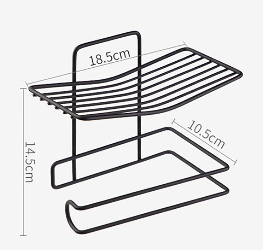 Toilet Paper Holder Wall Shelf Tissue Roll Towel Storage Rack Mobile Holder Hanger Bathroom Organizer Bathroom Shelf Dime Store