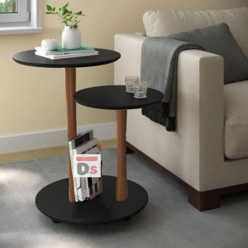 Dime Store Modern Double Top Round Coffee Table/Side Table/Center Table/Bedside Table Dime Store