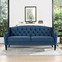 Thumbnail for Wooden 3 Seater Chesterfield Well Living Bertina 3 Seater Upholstery Button Tufted Sofa for Living Room, Offices, Bedroom, Hallway Dime Store