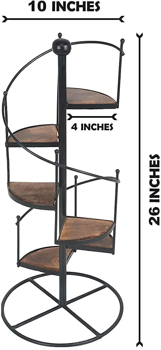 Wrought Iron Planter for Balcony & Indoor , Spiral Stair Shape Flower Pot , Vase stand for Outdoor | Home Decoration Dime Store